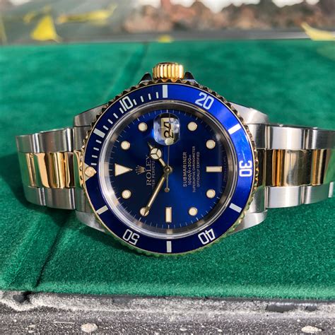 review 16613 rolex submariner stainless steel going blue|rolex submariner model 16613 price.